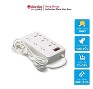 Ổ cắm kéo dài nhiều ổ dây 2M và 5M Rạng Đông - Model: OC06 6C/2M/10A