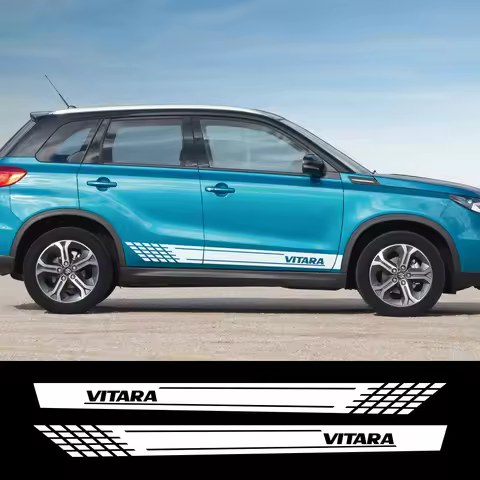 2PCS Car Door Side Stickers For Suzuki Vitara Tuning Accessories JLX Off Road Stripes Styling Auto V