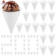 200 Pcs 4.5 oz Single Use Paper Cone Cup Stackable Cone Cup Easy to Clean Paper Conical Water Mug fo