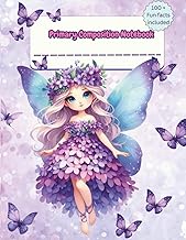 Primary Composition Notebook K-2 with Picture Space: Cute Fairy Design, Primary Story Journal, Dotte