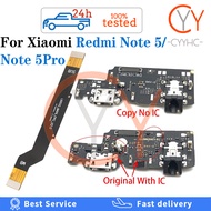 With IC For Xiaomi Redmi Note 5 Note 5Pro / Note5 Pro USB Dock Charging Port Charger Board + Main Motherboard Connector Flex Cable