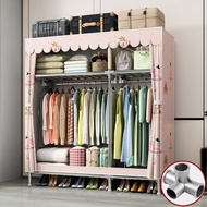 ST/🛹【Full Alloy Steel Joint】Crown Da Simple Wardrobe Cloth Wardrobe Bold Reinforcement Thick Oxford Cloth Storage Rack D