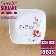 Corelle SQUARE ROUND BREAD &amp; BUTTER PLATE 2206 BSR Brushstroke