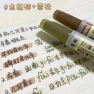 Point Stone Highlighter Push Type Caramel Brown/Cedar Morandi Color Series Highlight Marker ins High
