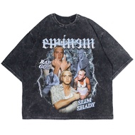 OVERSIZE T-SHIRT *EMINEM* SLIM SHADY SWAG WASHING VINTAGE RAP TEE (OVERSIZE WASHED T-SHIRT)