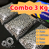 (Combo 3 Kg) Bi Sắt 7mm 8mm 635mm 6mm ( Bi 7li 8li 6li35 6li ) Bi Xe Đạp Giá Rẻ