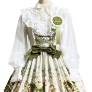 Pink Váy Liền Lolita Phong Cách Học Đường Tươi Mới Kiểu Nhật Bản Nguyên Tác Jsk Nâng Ngực Nhà Sách A