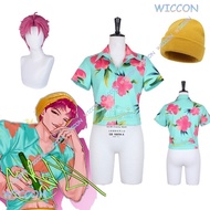 Anime Kpop Demon Hunters Movie Abby Cosplay Costume Shirt Hat Wig Beachwear Member Saja Boys Cosplay
