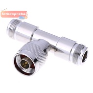 [lnthesprebaS] N-type male to dual 2 n-type female t shaped rf antenna adapter connector new