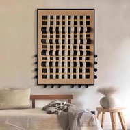 Medieval Silent Texture Decorative Painting Sofa Background Wall Painting Niche Retro Linen Restaura