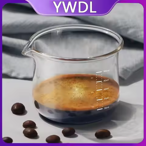 YWDL Espresso Measuring Cup 100ml Clear Scale Espresso Shot Glasses Coffee Extraction Cup Milk Cup K