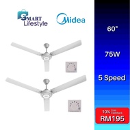 Midea 60" Ceiling Fan 5 Speed MFC-60A23-WT (2 SET)