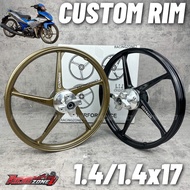 G500 CUSTOM HUB RIM 1.4/1.4x17 Y15ZR Y16ZR/Y15 5 Batang Custom Rim Hub Ego Disc/Bronze hitam SP500 C