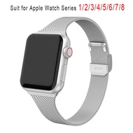 สายสำหรับสายคาด Apple Watch 45มม./41มม. 44มม. 40มม. 49มม. สายรัดข้อมือสเตนเลสสตีลสายรัด iWatch Series 5 4 3 SE 6 7 8 ultra