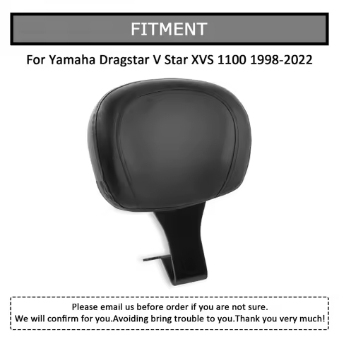 Motorcycle Accessory Sissy Bar Driver Backrest Rider Seat Pad For Yamaha Dragstar Vstar XVS 1100 199