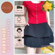 2-layer Pleated Skirt with High Quality Materials, Dynamic and Lovely Fashion for Women [CV-54] - RU