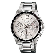 Jam Tangan Pria Casio MTP-1374D-7AVDF Enticer Silver Dial Stainless St