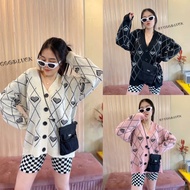 MesubShop Cardigan Knitted Fabric Wear To Protect From The Sun And Wind. Chubby Girls Can It It With