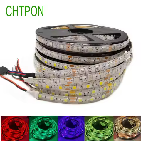 5V 12V 24V RGB LED Strip Light Waterproof 5050 5M Flexible RGB Led Strip Light 5 12 24 V Tape Led St
