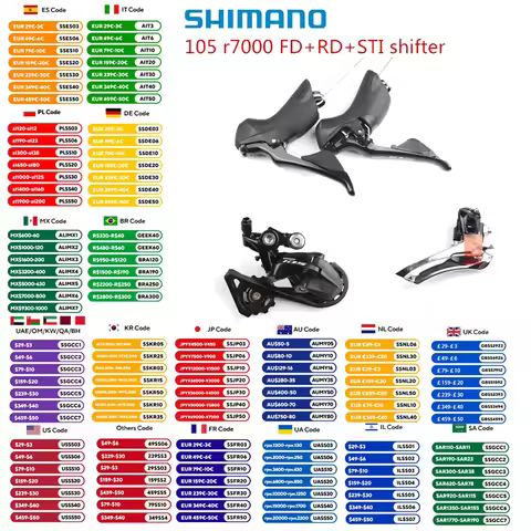 SHIMANO 105 R7000 Ultegra R8000 2x11 Speed Groupset Kit Shifter Derailleur Front Rear SS GS Origina 