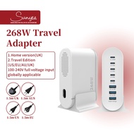 SUNYEA Official Store 268W GaN Fast Charger With Switchable UK/EU/US Plug Universal Travel Adaptor F