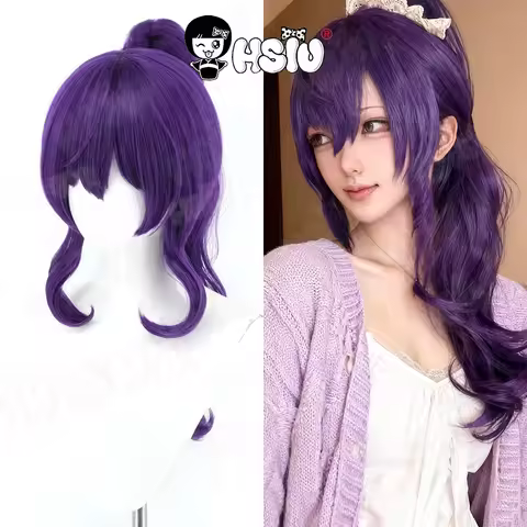 Asahina Mafuyu Cosplay Wig HSIU 65Cm dark purple Long hair Synthetic Wig+Wig cap GAME COLORFUL STAGE