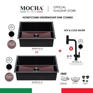 MOCHA HONEYCOMB Kithcen Sink MKS9502-BL-HC Stainless Steel 304 material sink dapur undermount handma