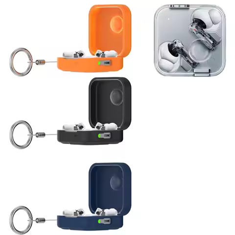 Wireless Earbuds Silicone Case Perfectly for Nothing Ear(3) Protector Cover with Carabiner For Nothi