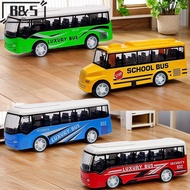 【B&S】 High Imitation Bus Shape Ornaments High Quality Kids Gift Hobbies Alloy Bus Model Extended Bus