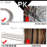 Factory straight hair 304 stainless steel wire rope 0.5mm thick 1*7 specification 201 316 stainless soft steel wire rope