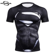New Fitness Compression Quick Dry Superman T-shirt Men Short Sleeve 3D Exercise Tops Men T Shirt Summer Fashion Tshirt