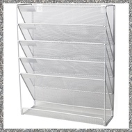 [feidan33.ph] Wall Mounted File Organizer, Metal File Rack Magazine Mail Storage Solution Sorter for