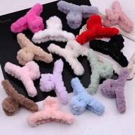 （C1314)11cm毛绒抓夹发夹丸子头鲨鱼夹女网红爪夹 diy发饰材料配件