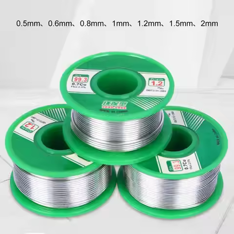 50g 0.5-2mm Solder Tin Wire Eco-friendly Low Melting Point No Clean Needed SN99.3CU0.7 Lead-free Sol