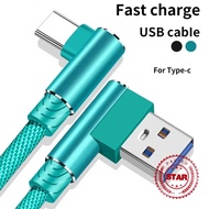 90-Degree Right-Angle Type-C Data Cable Nylon Braided Charging Stand Of The Fast Test Line Time C6I1