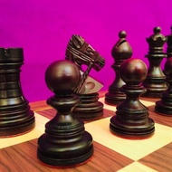 KAYU Premium Sawo Wood Chess/Chess-Bridle Knights Golden Sapodilla Chess Set