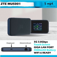 5G MIFI Portable Hotspot ZTE MU5001 (5G 3.8Gbps 32WIFI Share 4500mAH) WIFI 6 Singtel Starhub M1 TPG GIGA GOMO CIRCLE