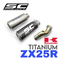 SC Project Exhaust Kawasaki ZX25R Slip on Piping TITANIUM Carbon Fiber Muffler Accessories Motor Pip