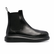 McQueen Max chelsea Boots Men's Genuine Leather British Style chelsea boot Short Boots Thick-Soled M