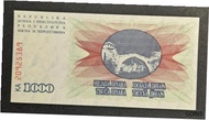 1992 ボスニア ヘルツェゴビナ 1000 ディナラ P-15a - 鮮明な UNC 紙幣! -d5336duq 1992 BOSNIA HERZEGOVINA 1000 Dinara P-15a 