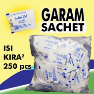 Salt sachet contains approximately 250 pcs