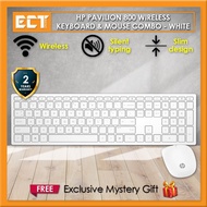hot style HP Pavilion 800 Wireless Slim Silent Keyboard and Mouse Combo - Black / White