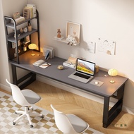 Simple Shelf Student Solid Wood Side Double Integrated Learning Combination Computer Desk Desk Desk 