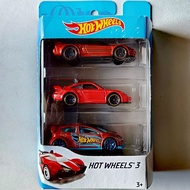 HOT WHEELS Pack of 3 Real Car Includes '90 Honda Acura NSX + Porsche 911 GT2 RS + '12 Ford Fiesta Di