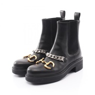 [Used] Gucci GUCCI Boots Horsebit 670393 Leather Shoes Horsebit Leather Side Gore Boots Women's Used