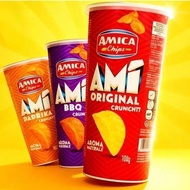 Genuine Italian AMICA Original Barbecue Flavor Potato Chips Crispy Delicious Casual Drama Canned Pot