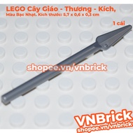 [1 Piece] LEGO Castle / Kingdom Spear Tree, Spear Tree, Knight Jack Light Silver, Length 5-7cm ID 46