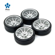 4Pcs Hard Plastic Drift Tire Tyre Metal Wheel Rim for  284131 K969 K989 P929 Mini-Z 1/28 RC Car Upgr