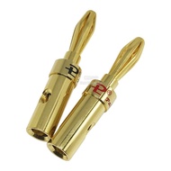 Banana Plug 4mm Budweiser Pure Copper Gold-Plated Solder-Free Fever Speaker Power Amplifier Terminal