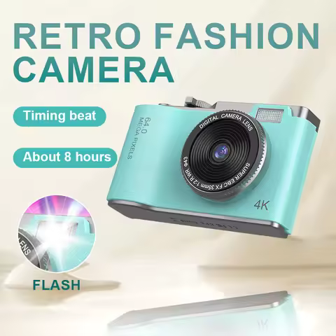 Digital Camera 4K 64MP Photography Camera Video Camcorder Rechargeable Cameras 2.4 inch Screen Camco